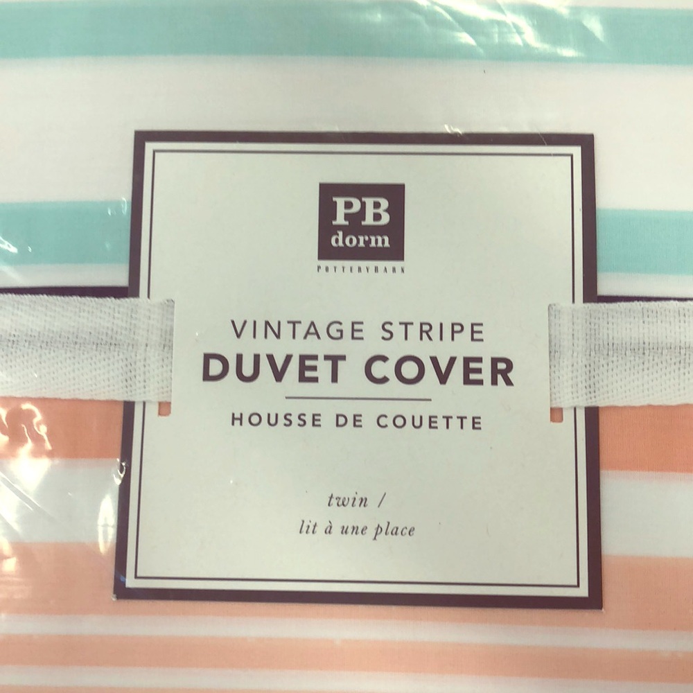 Pottery Barn Dorm Vintage Stripe Duvet Cover
